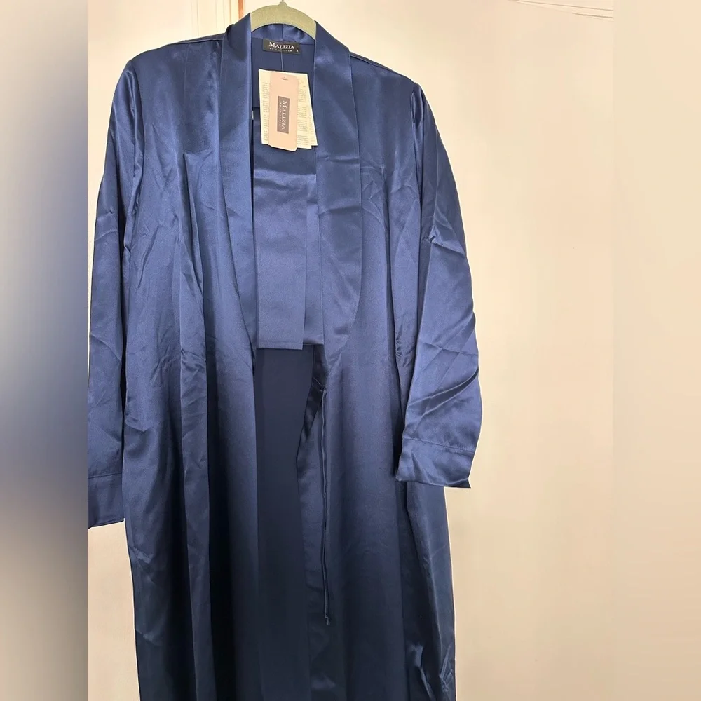 New La Perla SILK Navy Blue Women's Robe